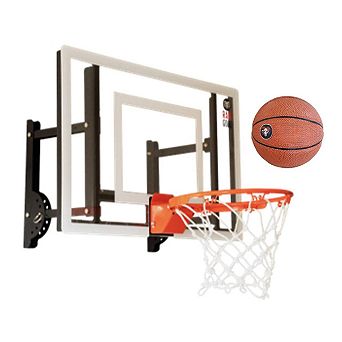 Wall Mounted Indoor Adjustable Mini Basketball Hoop With Ball 24 Shatter Resistant Backboard