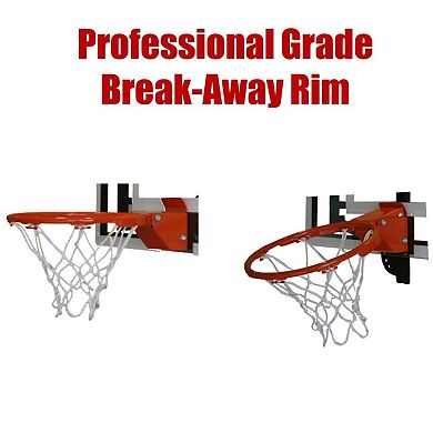 Wall Mounted Indoor Adjustable Mini Basketball Hoop With Ball 24 Shatter Resistant Backboard
