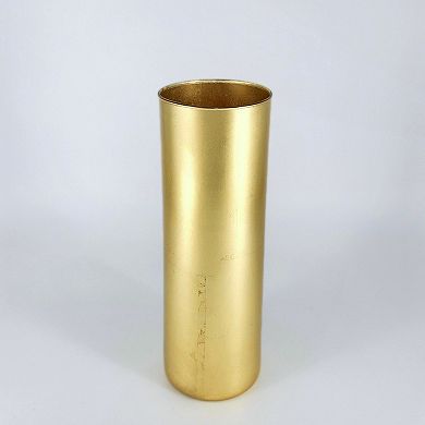 Tall Gold Glass Vase 12 Inch for Centerpieces and Home Decor
