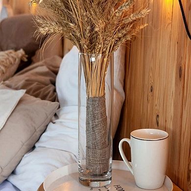 Clear Glass Vase 16" for Coffee Tables, Mantels, and Centerpieces