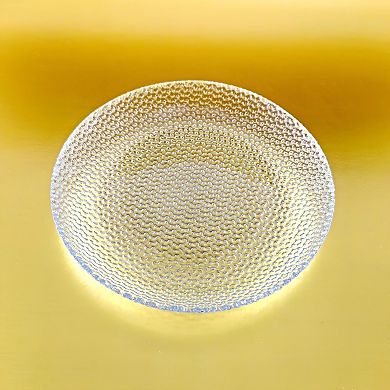 Clear Glass Plate for Salads and Desserts, 7.5-Inch Pebble Pattern - 1 Piece