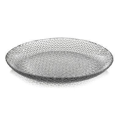 Clear Glass Plate for Salads and Desserts, 7.5-Inch Pebble Pattern - 1 Piece