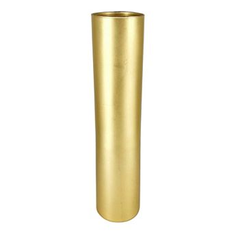 20" Gold Glass Cylinder Vase for Floral Stems or Candle Display