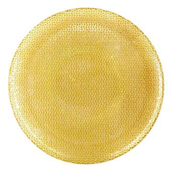 Gold Metallic Rim 10.5" Glass Plate for Everyday Meals