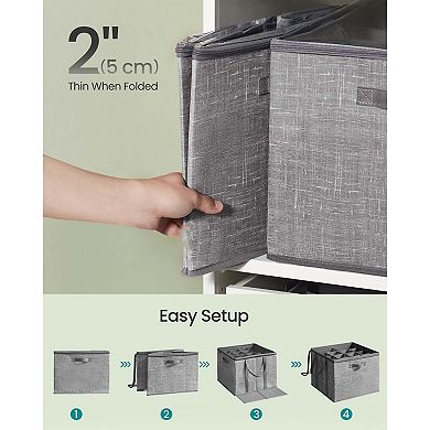 Fabric Shoe Organizers Space-Saving Design, Holds 16 Pairs