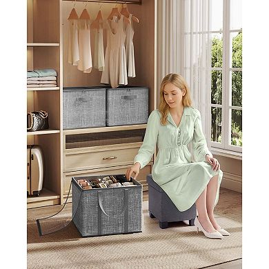 Fabric Shoe Organizers Space-Saving Design, Holds 16 Pairs