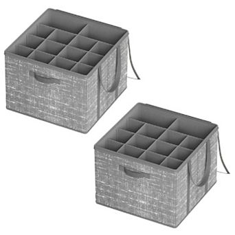 Fabric Shoe Organizers Space-Saving Design, Holds 16 Pairs