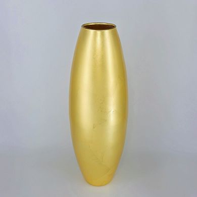20" Brushed Gold Oval Glass Vase for Weddings and Displays
