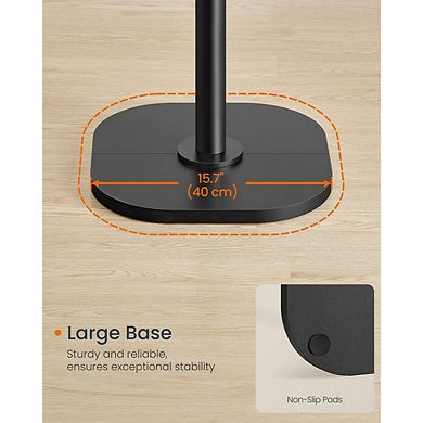 Tree-Shaped Coat Rack, 16 Hooks, Ink Black Finish, Freestanding Design