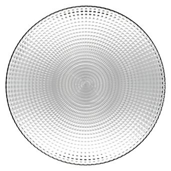 1 pc Round Clear Glass Dinner and Dessert Plate 10.75-Inch with Beaded Edge