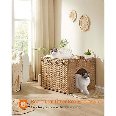 Modern Cat Litter Box Cover, Goose Yellow, Versatile Design for Any Room