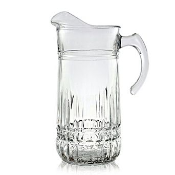 Romanesque-Pattern 65 oz Glass Pitcher for Water, Juice and Iced Tea