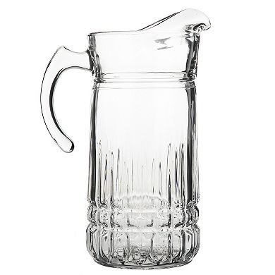 Romanesque-Pattern 65 oz Glass Pitcher for Water, Juice and Iced Tea