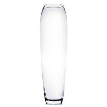 Tall Oval Glass Vase for Table or Floor Arrangements, Clear 28"