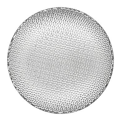 Clear Glass Salad Plate Set of 6, 7.5-Inch Round Pebble Pattern