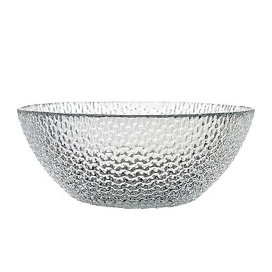 Set of 12 Clear Glass Side Bowls with Pebble Texture for Snacks, Sides and Small Servings
