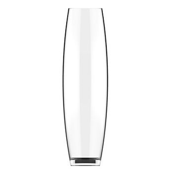 20" Clear Glass Bullet Vase for Tall Floral Arrangements and Home Display