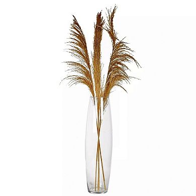 20" Clear Glass Bullet Vase for Tall Floral Arrangements and Home Display