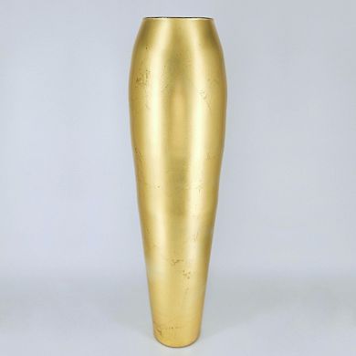 Handblown 28" Glass Oval Vase with Gold Gilding for Modern Décor