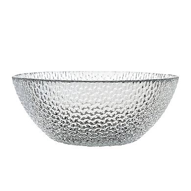 Set of 6 Clear Glass Side Bowls with Pebble Texture for Snacks, Sides and Small Servings
