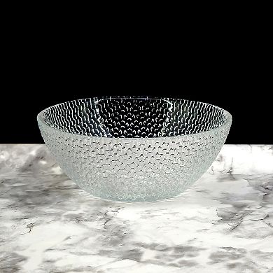 Clear Glass Side Bowl with Pebble Texture for Snacks, Sides and Small Servings - 1 Piece
