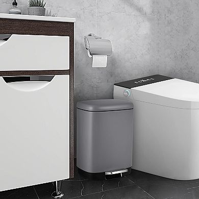 12L Stainless Steel Trash Can, Soft-Close Lid, Foot Pedal, Fingerprint & Stain Resistant