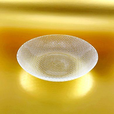 Pebble-Pattern Clear Glass Plate, 8-Inch Soup, Salad, and Pasta Serving Dish - 1 Piece