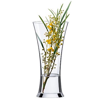 Medium Clear Glass Flared Vase with Rounded Opening