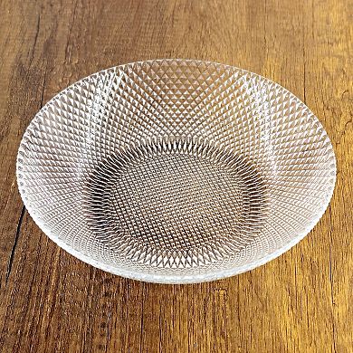 Clear 8" Glass Soup and Dessert Bowl Microwave and Oven Safe