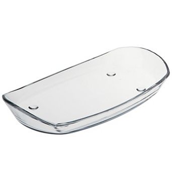 Clear Glass Baking and Serving Tray with Raised Sides