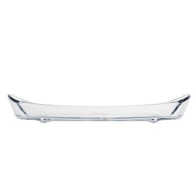 Clear Glass Baking and Serving Tray with Raised Sides