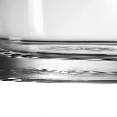 Large Clear Glass Bullet Vase 14.5" with Oval Shape for Table or Shelf Décor