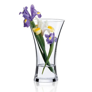 Small Clear Glass Flared Centerpiece Vase for Home or Events