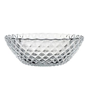 1 pc Clear Glass Side Bowl with Diamond Texture for Snacks, Sauces and Small Portions