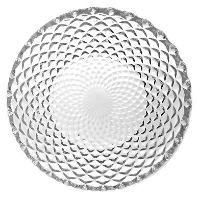 1 Piece Clear Glass Side Bowl with Diamond Texture for Snacks, Sauces and Small Portions