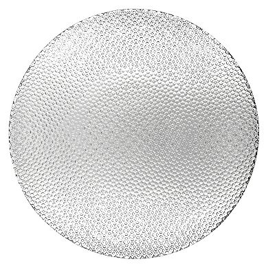 Set of 4 10.5-Inch Clear Glass Dinner Plate, Round Smooth Style for Meals, Desserts and Serving