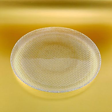 Set of 4 10.5-Inch Clear Glass Dinner Plate, Round Smooth Style for Meals, Desserts and Serving