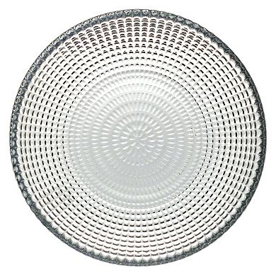 Round Clear Glass Side Bowl with Beaded Rim for Condiments and Small Servings 1 Piece