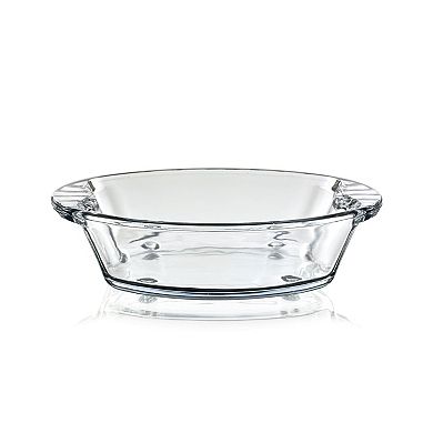 Clear Glass Oval Bakeware Set 3-Piece for Cooking and Serving