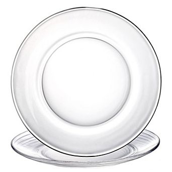 Set of Two 7.5" Clear Glass Plates for Appetizers and Desserts - Set of 2
