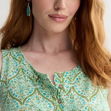 Women's Croft & Barrow® Buttoned Shoulder Dress