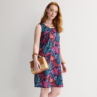 Women's Croft & Barrow® Buttoned Shoulder Dress