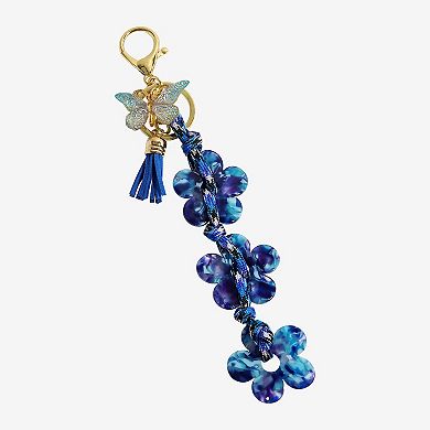 Emberly Butterfly Tassel Flower Charm Bag Charm