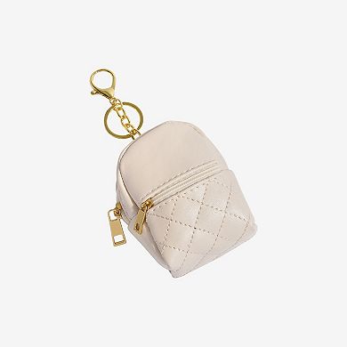 Emberly Quilted Mini Backpack Bag Charm