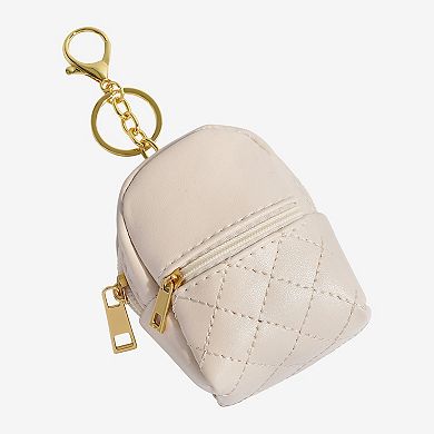 Emberly Quilted Mini Backpack Bag Charm