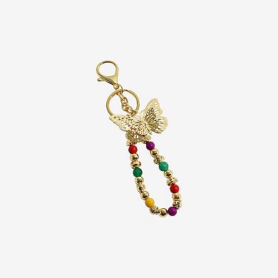 Emberly Bead Chain Butterfly Bag Charm