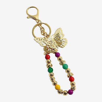 Emberly Bead Chain Butterfly Bag Charm