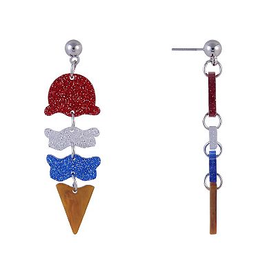 Glitter Ice Cream Cone Earrings