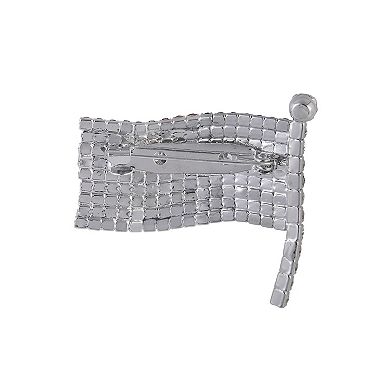 Red, White & Blue Stone American Flag Pin