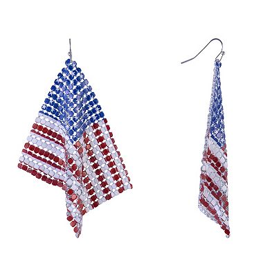 American Flag Mesh Drop Earrings